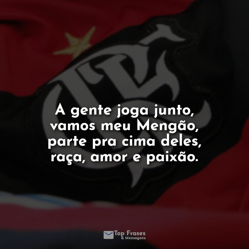 Frases do Flamengo: A gente joga junto.