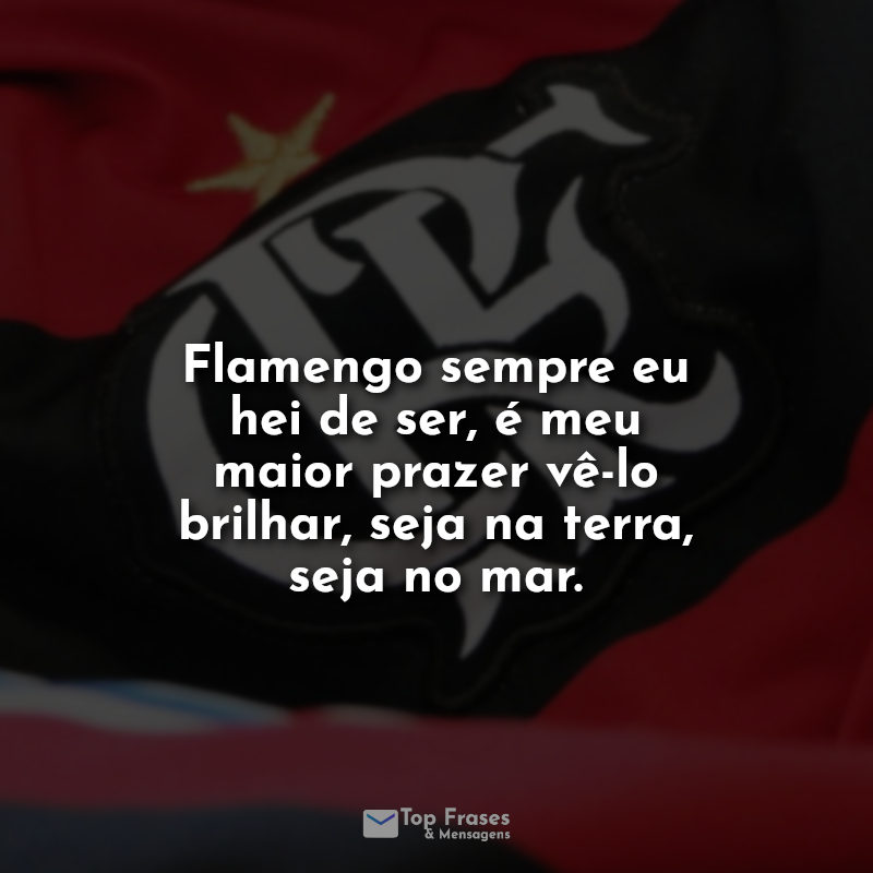 Frases Flamengo sempre eu hei.