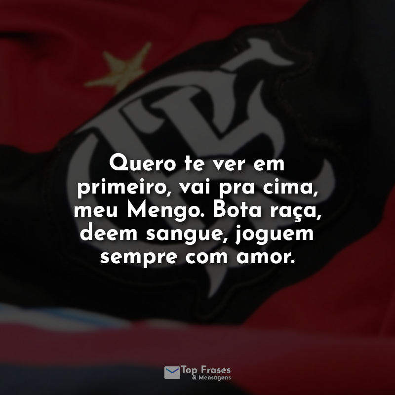 Frases do Flamengo para Torcedor: Quero te ver em.