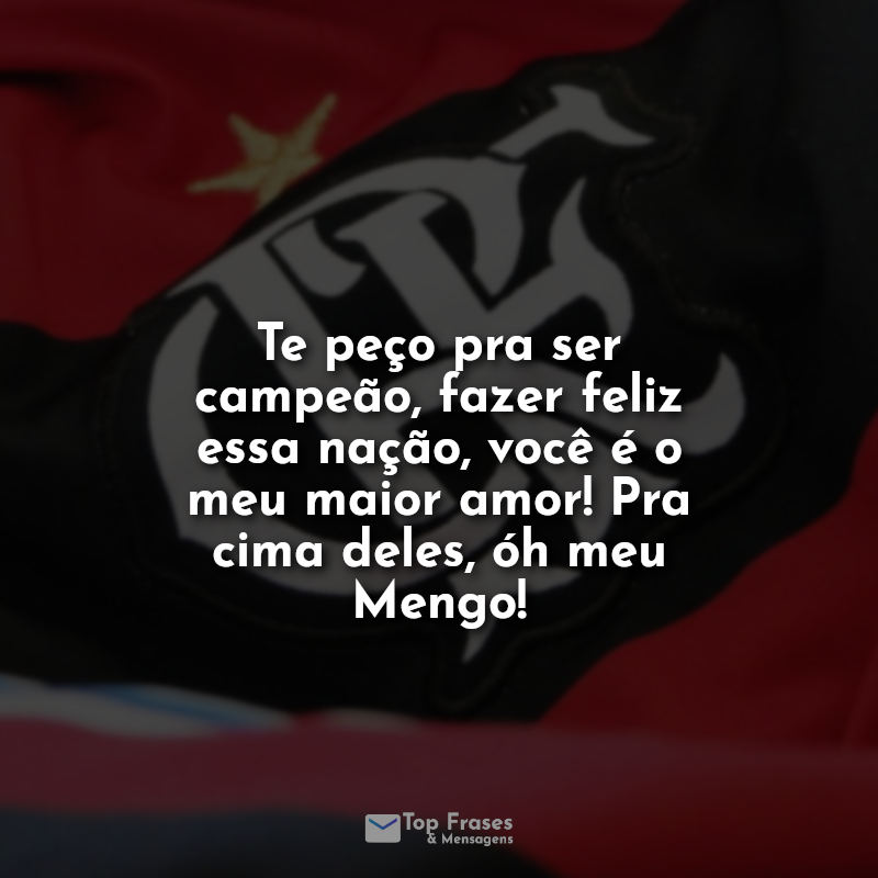 Frases do Flamengo: Te peço pra ser.