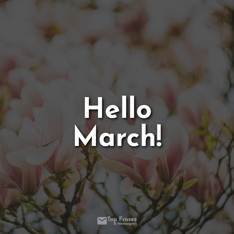 Hello March! Frase.