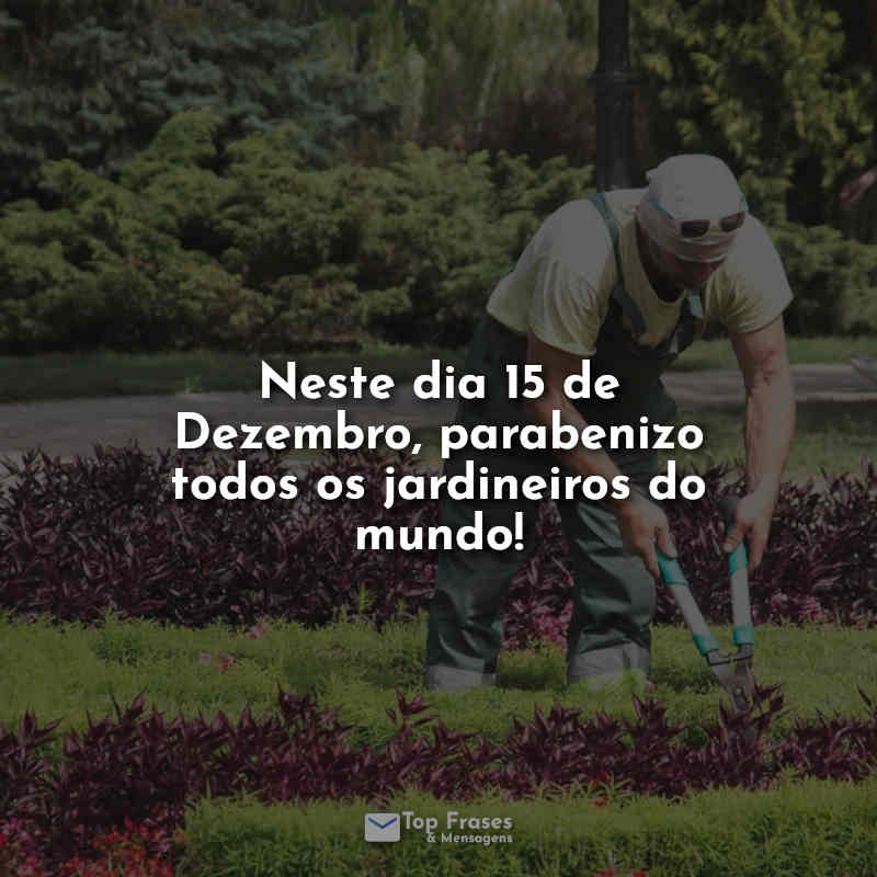 Neste dia 15 de Dezembro, parabenizo todos os jardineiros do mundo!