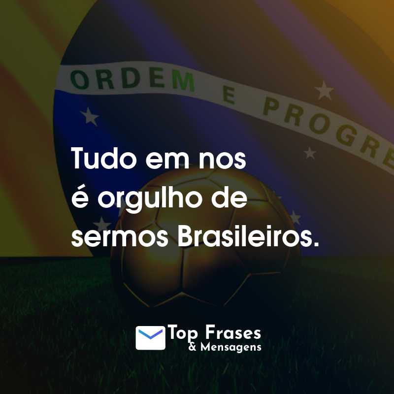 Frases para a Copa do Mundo: Rumo ao Hexa: Tudo em nos é orgulho de sermos Brasileiros.