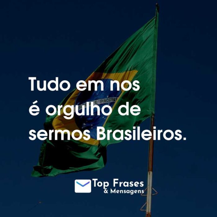 Tudo em nos é orgulho de sermos Brasileiros.