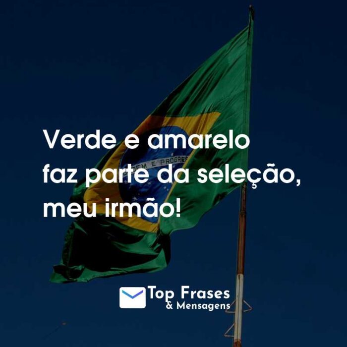 Verde e amarelo faz parte da seleção, meu irmão!