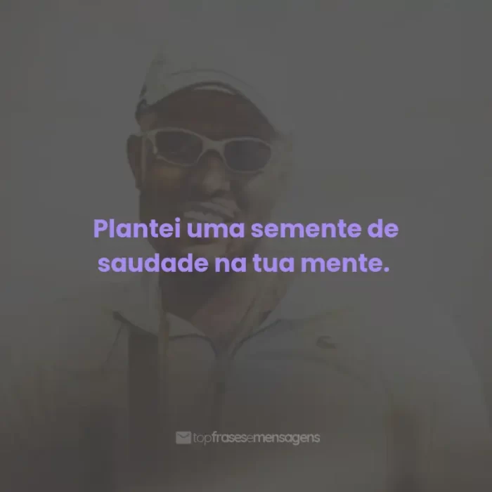 Frases do Mc IG: Plantei uma semente de saudade na tua mente.