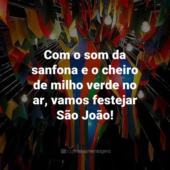 Frases de São João: Com o som da sanfona e o cheiro de milho verde no ar, vamos festejar São João!