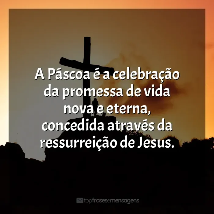 Frases para Feliz Páscoa: A Páscoa é a celebração da promessa de vida nova e eterna, concedida através da ressurreição de Jesus.