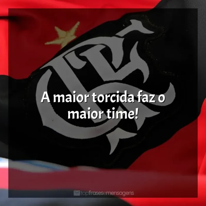 Frases Clube de Regatas do Flamengo: A maior torcida faz o maior time!
