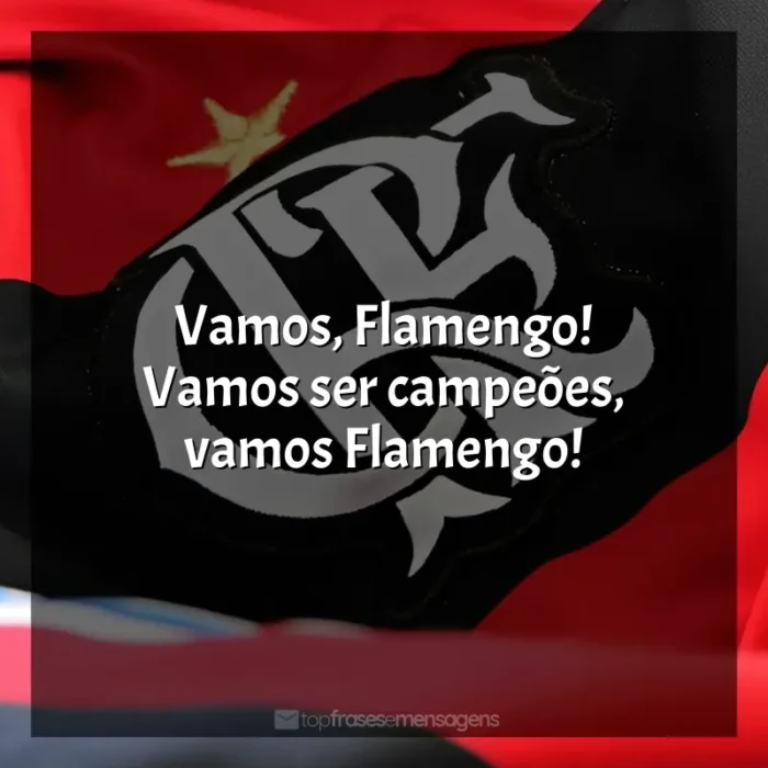 Frases do Clube de Regatas do Flamengo: Vamos, Flamengo! Vamos ser campeões, vamos Flamengo!