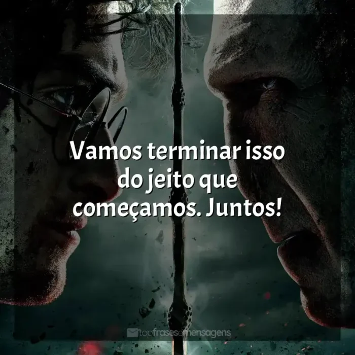 Harry Potter e as Relíquias da Morte - Parte 2 frases do filme: Vamos terminar isso do jeito que começamos. Juntos!