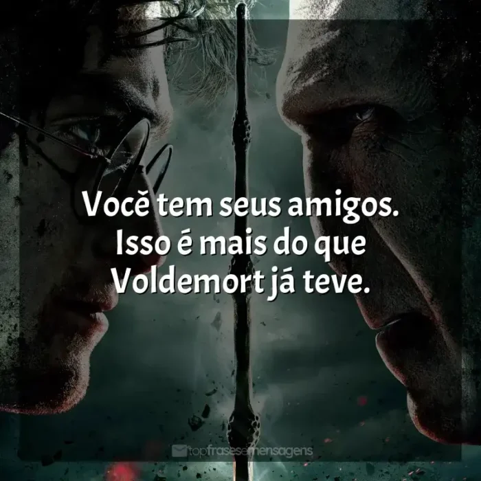 Filme Harry Potter e as Relíquias da Morte - Parte 2 frases: Você tem seus amigos. Isso é mais do que Voldemort já teve.