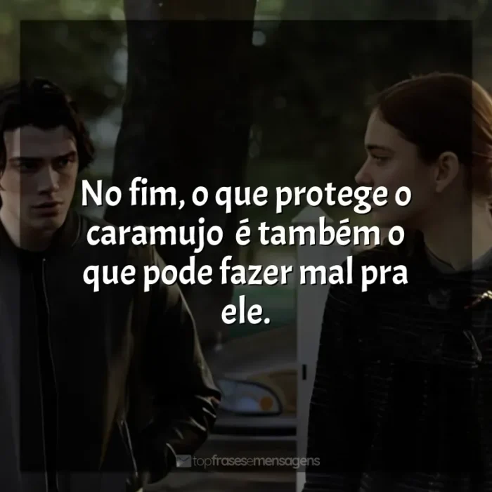 O Fabricante de Lágrimas frases do filme: No fim, o que protege o caramujo… é também o que pode fazer mal pra ele.