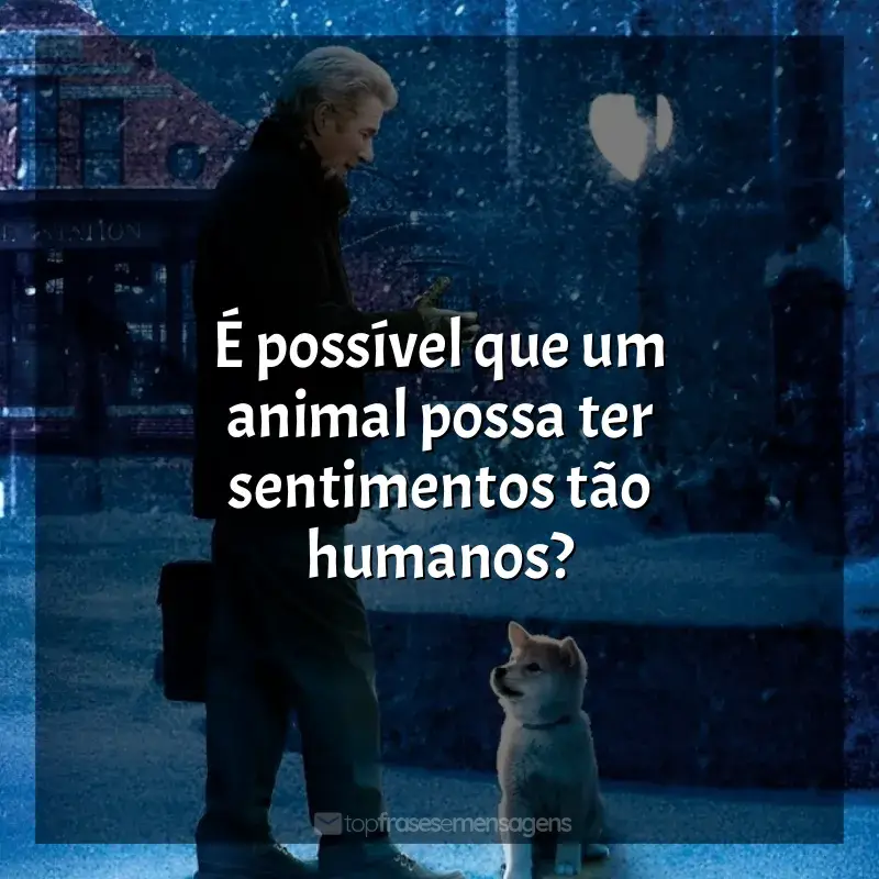 Frase final do filme Sempre ao Seu Lado: É possível que um animal possa ter sentimentos tão humanos?